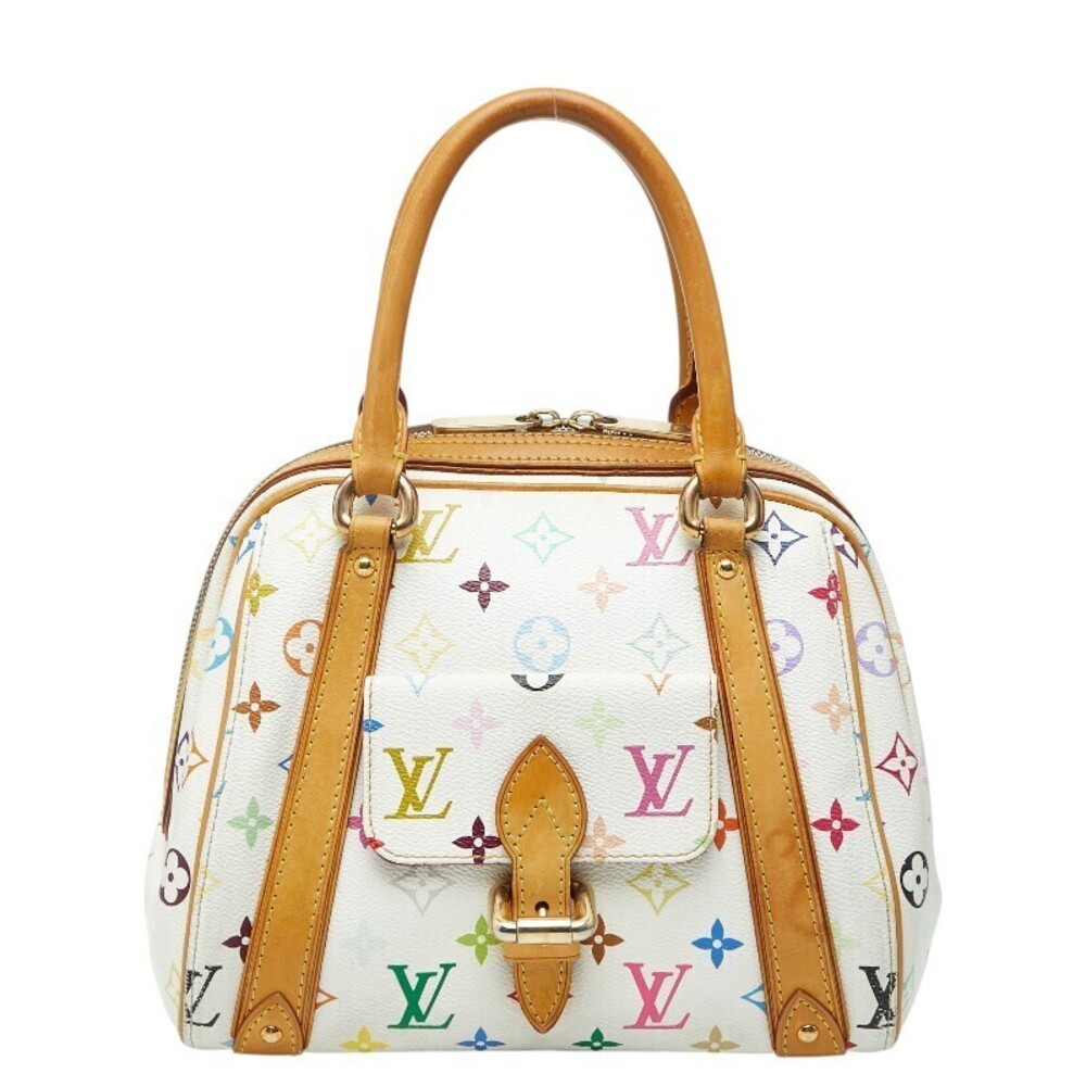 Louis Vuitton Monogram Multicolor Priscilla Handbag Blanc White Leather